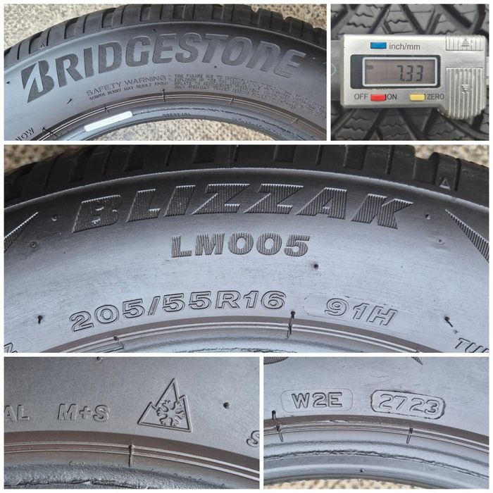 O bucată 205/55 R16 M+S iarnă - una Bridgestone
