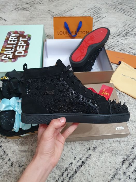 Christian Louboutin Black Sneakers Long Spikes