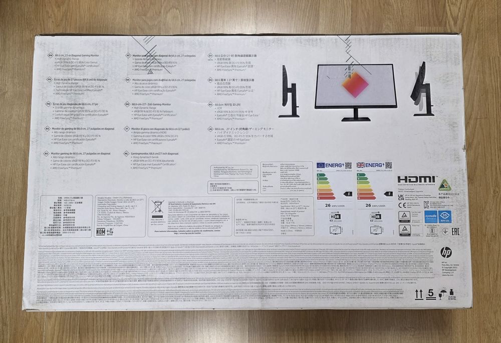 Vand Monitor LED HP Omen 27q LED 27" 165Hz 1ms sigilat