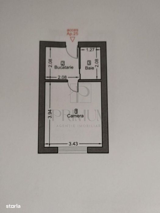 COMPLEX - AP 1 CAMERA - mobilat, utilat, etaj intermediar