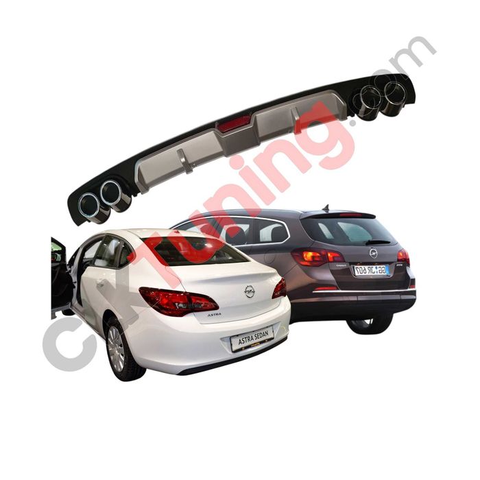 Ornament Difuzor pentru bara spate adaptabil pentru Opel Astra J