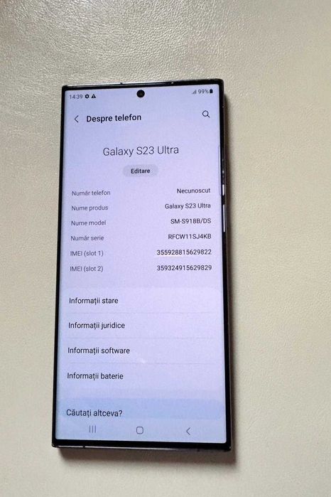 Samsung S23 Ultra negru 256 gb cutie folie husa