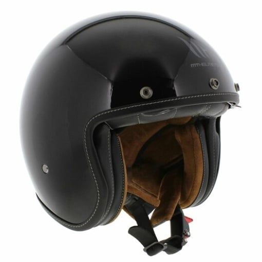 Casca open face motociclete MT Le Mans 2 S SV negru lucios (ochelari soare integrati) - omologare noua ECE 22.06