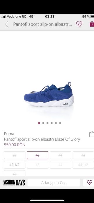 40 Adidasi sport Puma din piele naturala 100% intoarsa