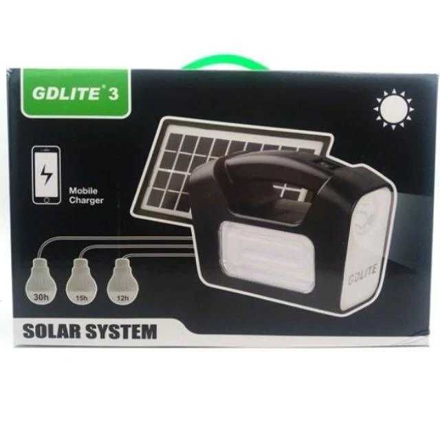 Lampa Solara Kit Solar Camping GDlite Three, 3 becuri LED