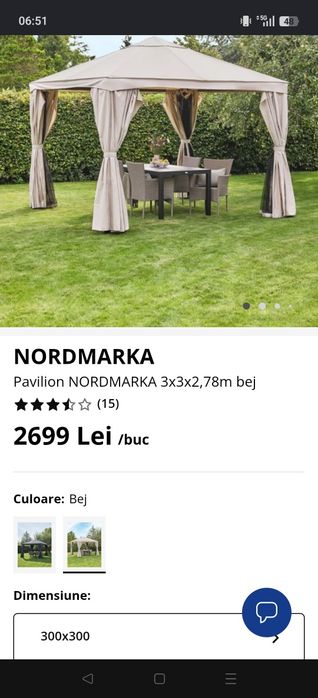 Vand Cort/pavilion  de gradina