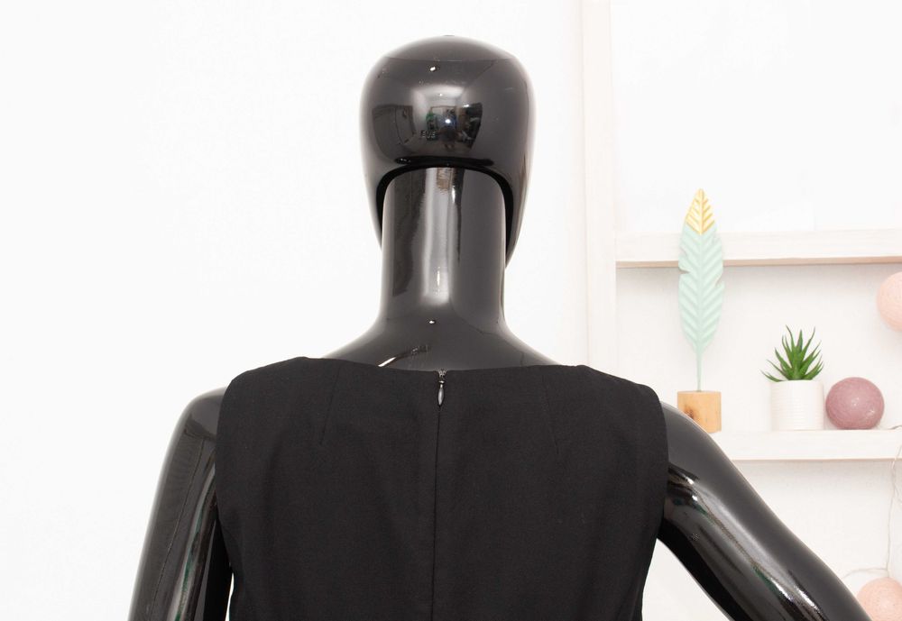 GANT дамска черна рокля тип сукман вълна с колан 36 S