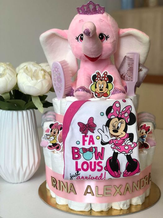 Pentru familie, tort din scutece, cadou bebelusi, cadou mama