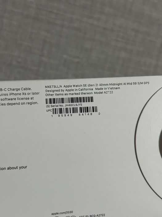 Apple watch se 40m gen 2 новый