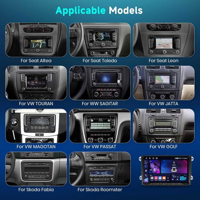 4G + 64G Android автомобилно радио за VW Golf 5 6 Polo Passat