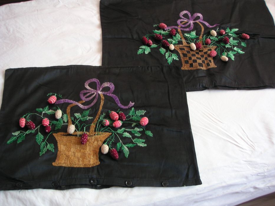 Винтидж Възглавници с Дантела, Калъфки ръчна бродерия