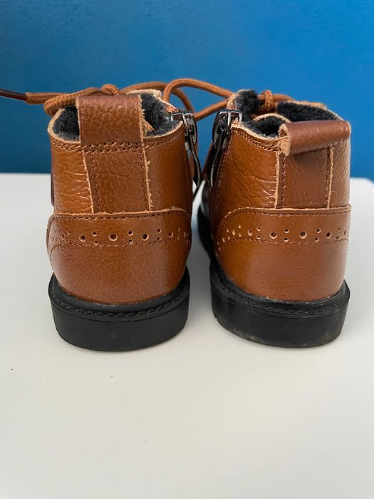 Ghete din piele naturala imblanite Freycoo, marimea 21