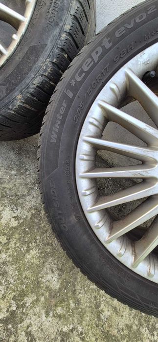 Roti/Jante aliaj 5x110 R17 Alfa Romeo cu anvelope de iarna Hankook