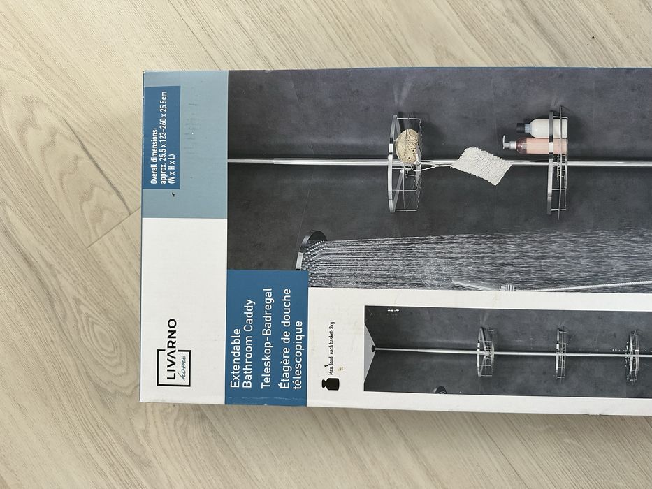 Etajera telescopica pentru baie Livarno
