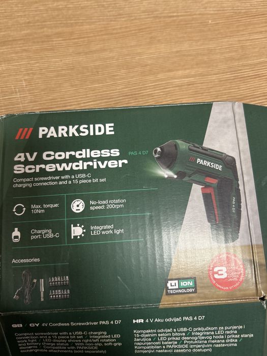 Акумулаторна отвертка parkside