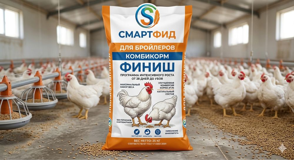 Комбикорм для бройлеров Смартфид