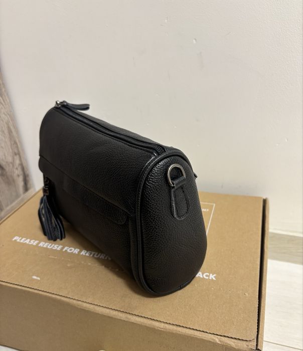 Geanta neagra - piele naturala - noua