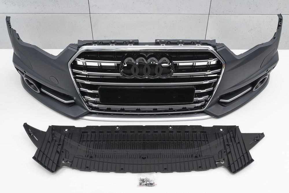 Предна броня комплект AUDI A6 C7 S6 2016 - 2018 година СЛЕД фейслифт!