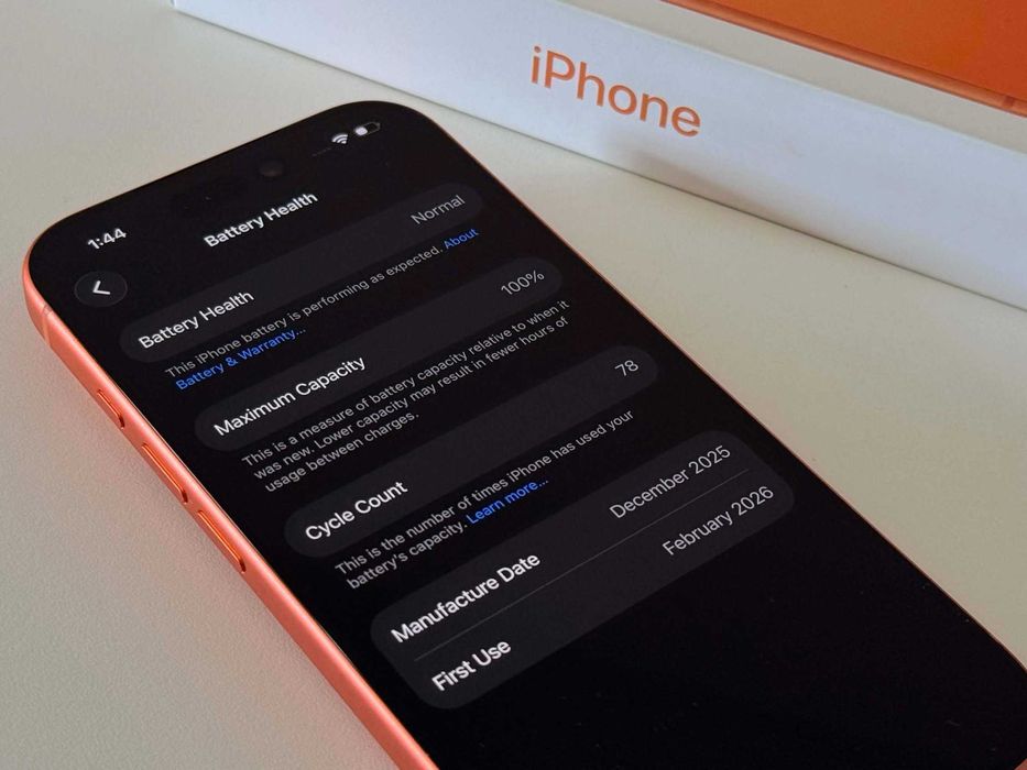 Бартер! Гаранция! Като НОВ! iPhone 17 Pro Cosmic Orange (Oранжев) 78 Цикъла.