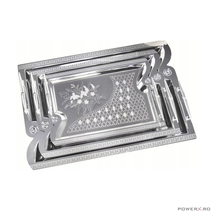 Tava din inox, set de 3 piese, design modern, Kinghoff