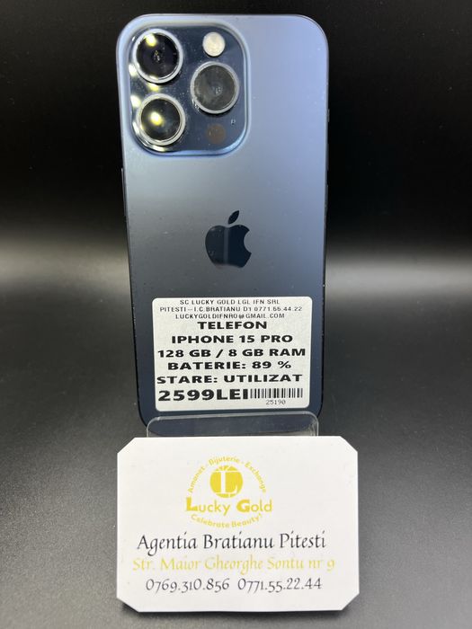 Iphone 15Pro 128GB 8GB RAM Baterie 89% cod produs 25190