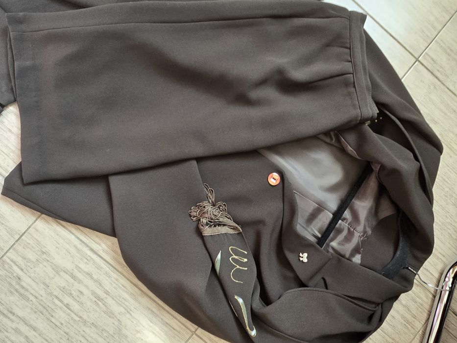 Costum dama 3 piese Sacou, fusta, pantaloni