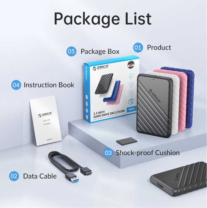 "Orico" Кейсы для HDD (SSD)- - в упаковке - гарантия