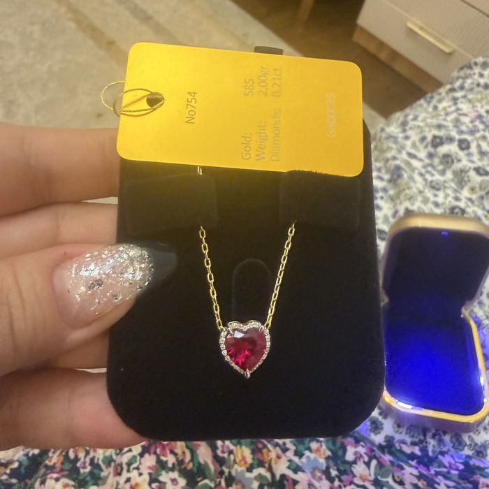 Цепочка с кулоном сердце