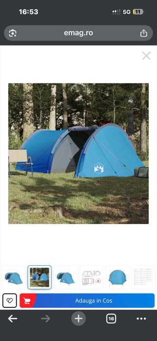 Cort de camping pemtru 4 persoane vidaXL