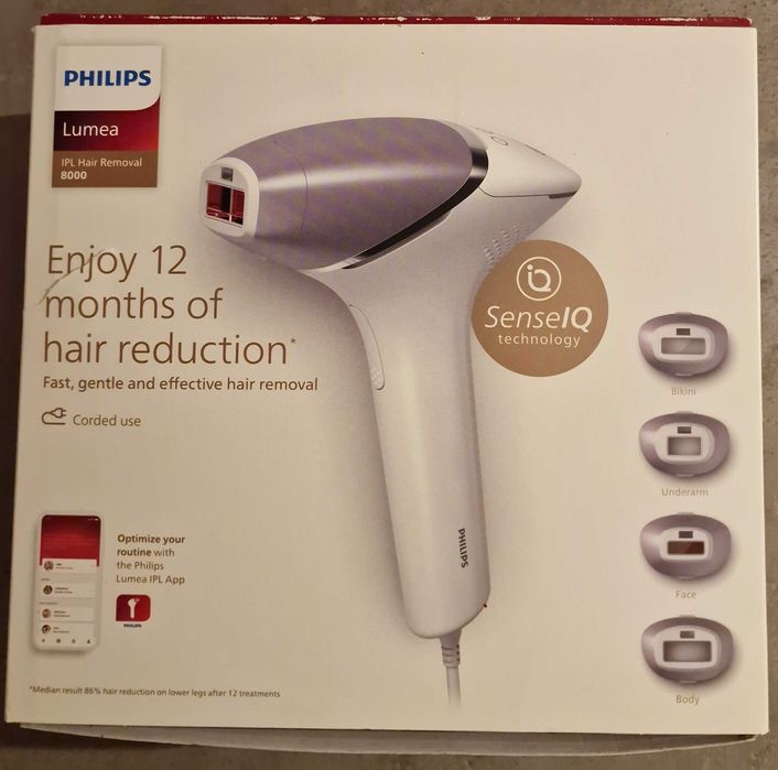 Nou  ​Philips Lumea 8000 Series IPL Hair Removal - cu 4 capete