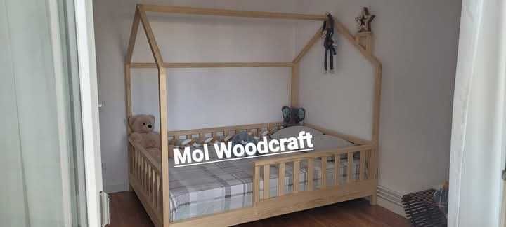 Patut bebe pat copil pat montessori pat casuta pat din lemn masiv