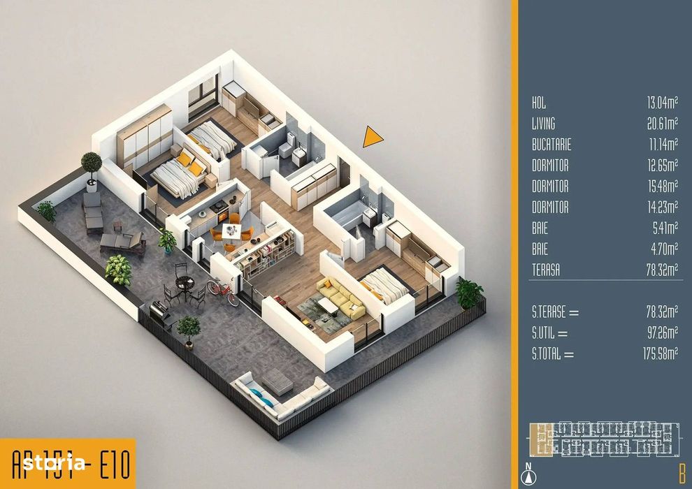 Apartament Cu Terasa 4 Camere Super Pret Sector 3 Pallady