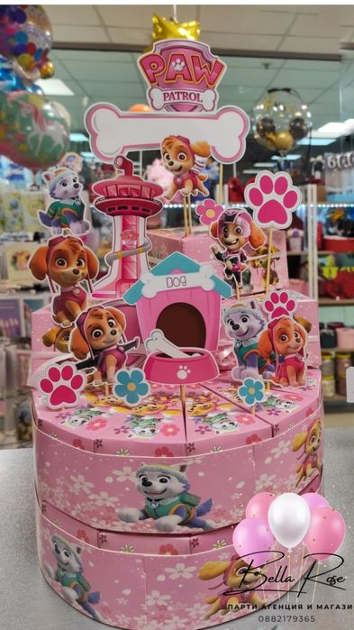 Картонена торта Замръзналото кралство Блуи Скай Барби Батман Соник