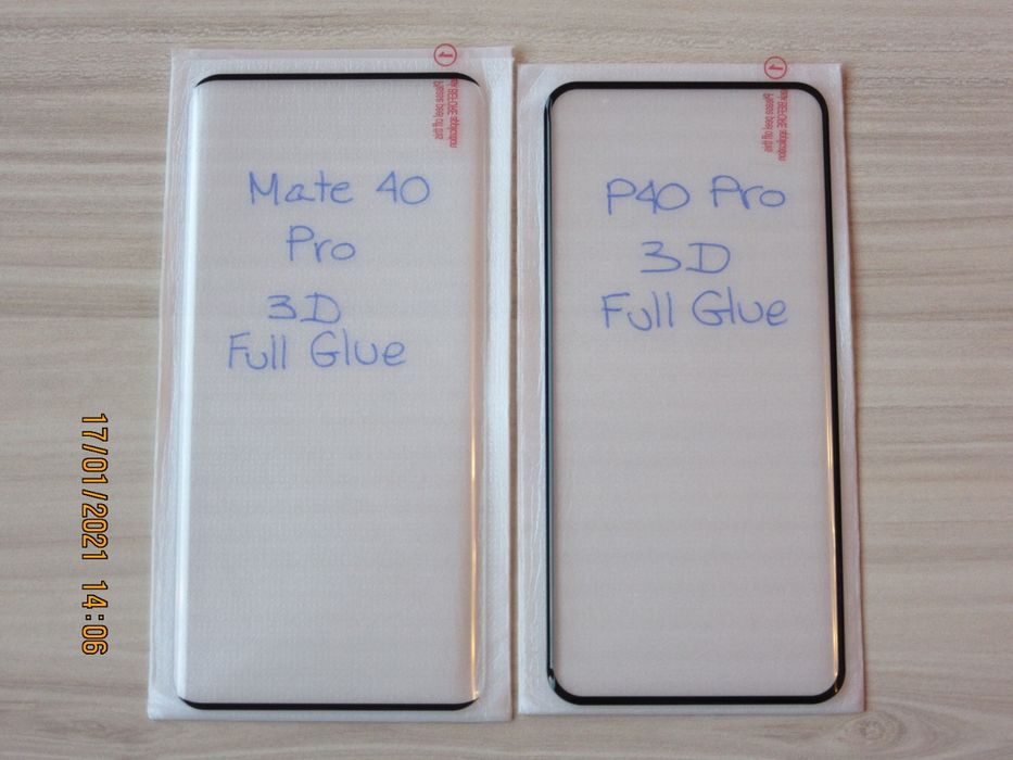 3D ЦЯЛО ЛЕПИЛО Стъклен протектор Huawei Mate 40 Pro / P40 30 Pro Pro+