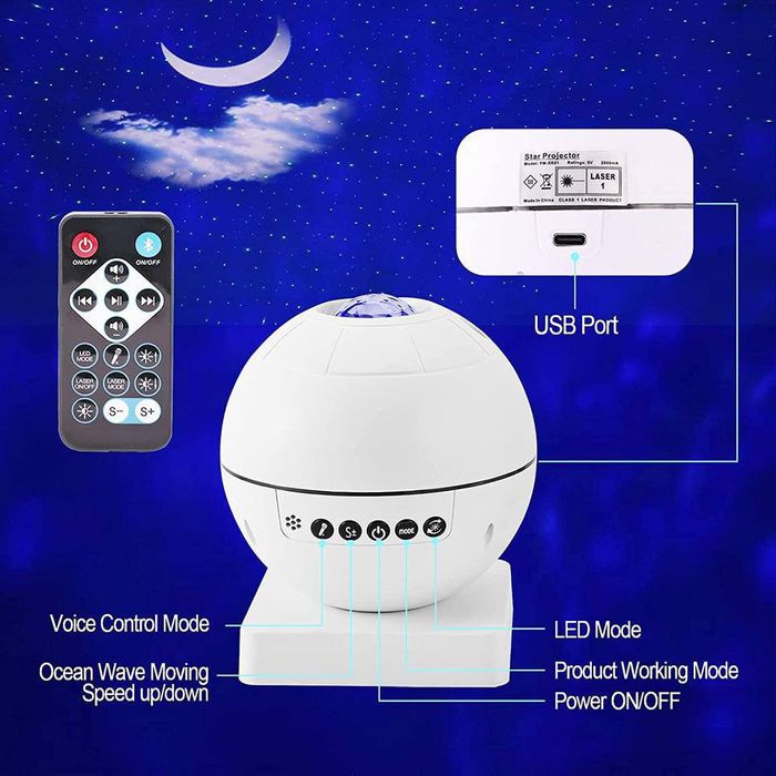 Звездный проектор ночник с динамиком