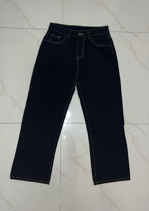 Blugi Evisu Japan Style imprimeu oversize baggy marimea M negrii
