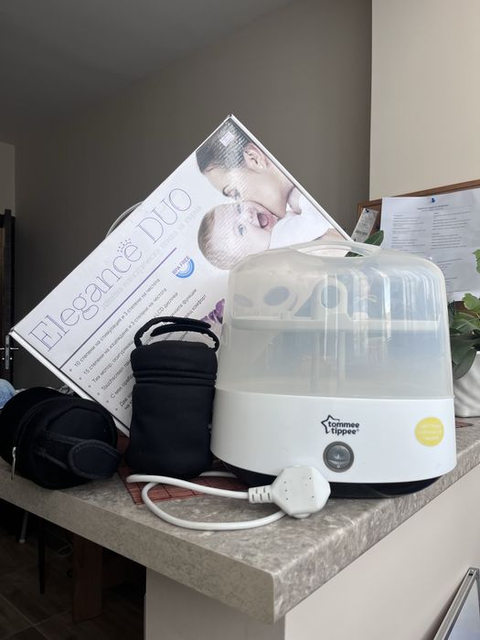 Двойна електрическа помпа за кърма, стерилизатор, термочанти за шишета