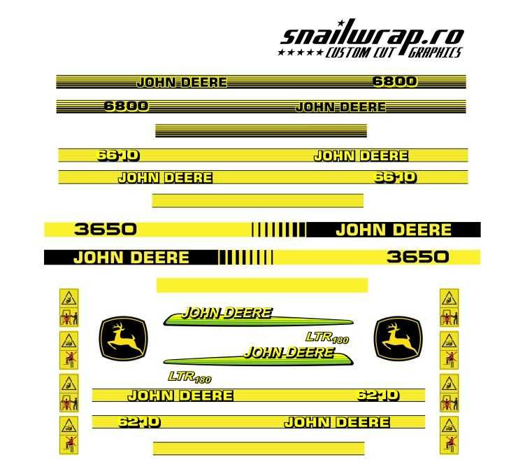 Stickere autocolante / dungi John Deere 6210, 6410, 6220, 6820, 6600