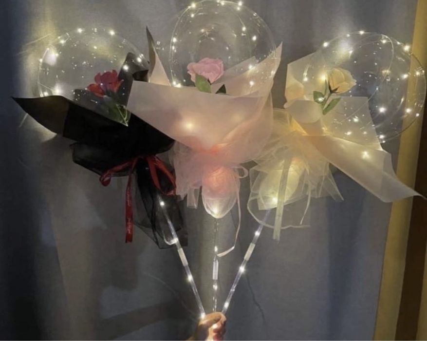 Оригинальные розы в шарике