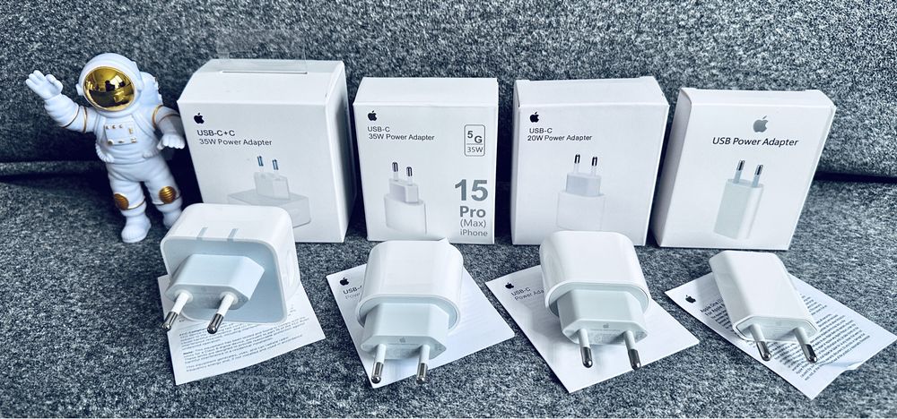 Оригинален Адаптер Зарядно USB C- 5W, 20W, 35W iPhone