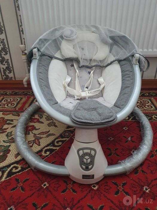 Электронный шезлонг / Качели Thanksbaby /Bluetooth, пульт, почти новый