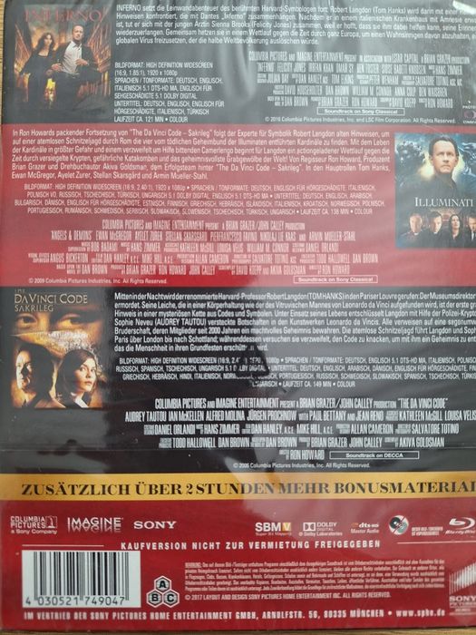 Чисто нови блу рей колекции Rocky 1-6, Robert Langdon -3 movie и Termi