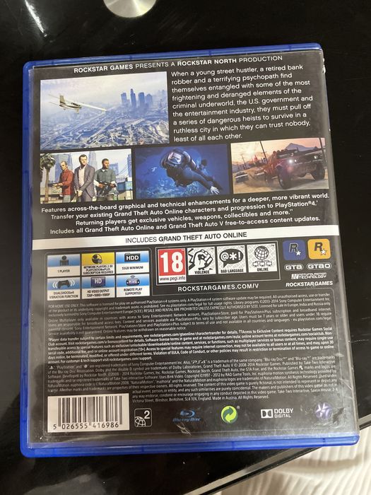 Продавам GTA5 за плейстешън 4