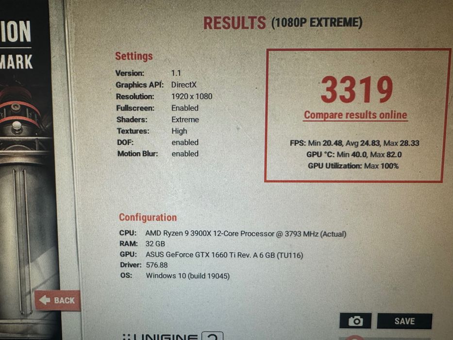 Nvidia GTX 1660 Ti ASUS 6Gb