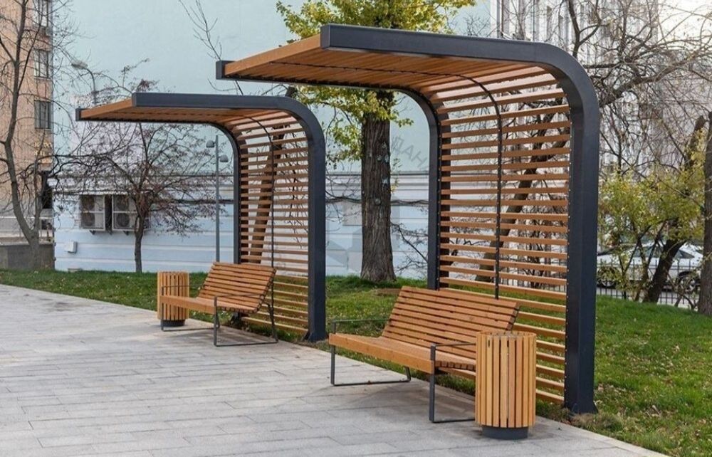 Скамейки урны беседки качели
