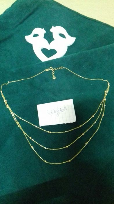 Lanț aur, deosebit, cu bobite