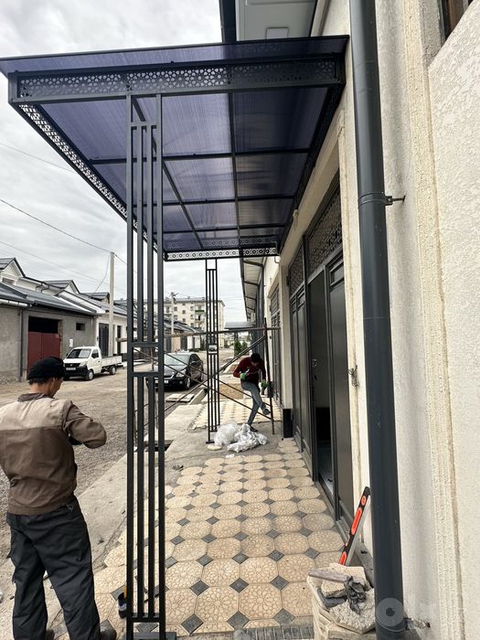 darvoza naves reshyotka perilla навес решётка ворота