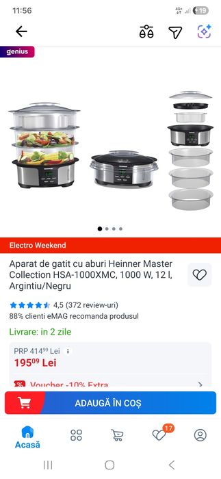 De vânzare aparat de gătit la abur Heinner Steamer HSA-1000X