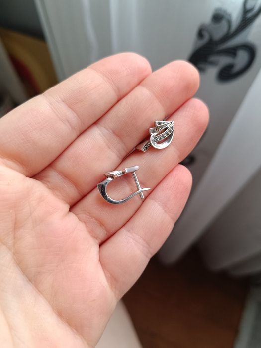 Cercei din argint cu pietre zirconiu