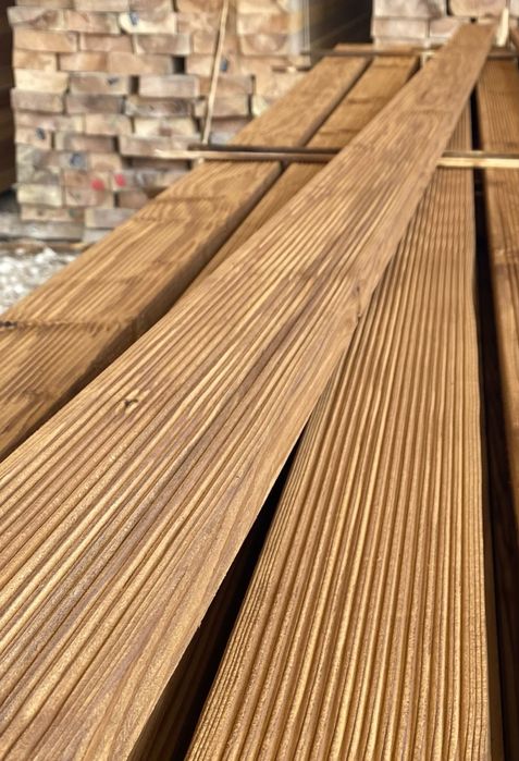 Декинг - подова настилка от смърч 9см